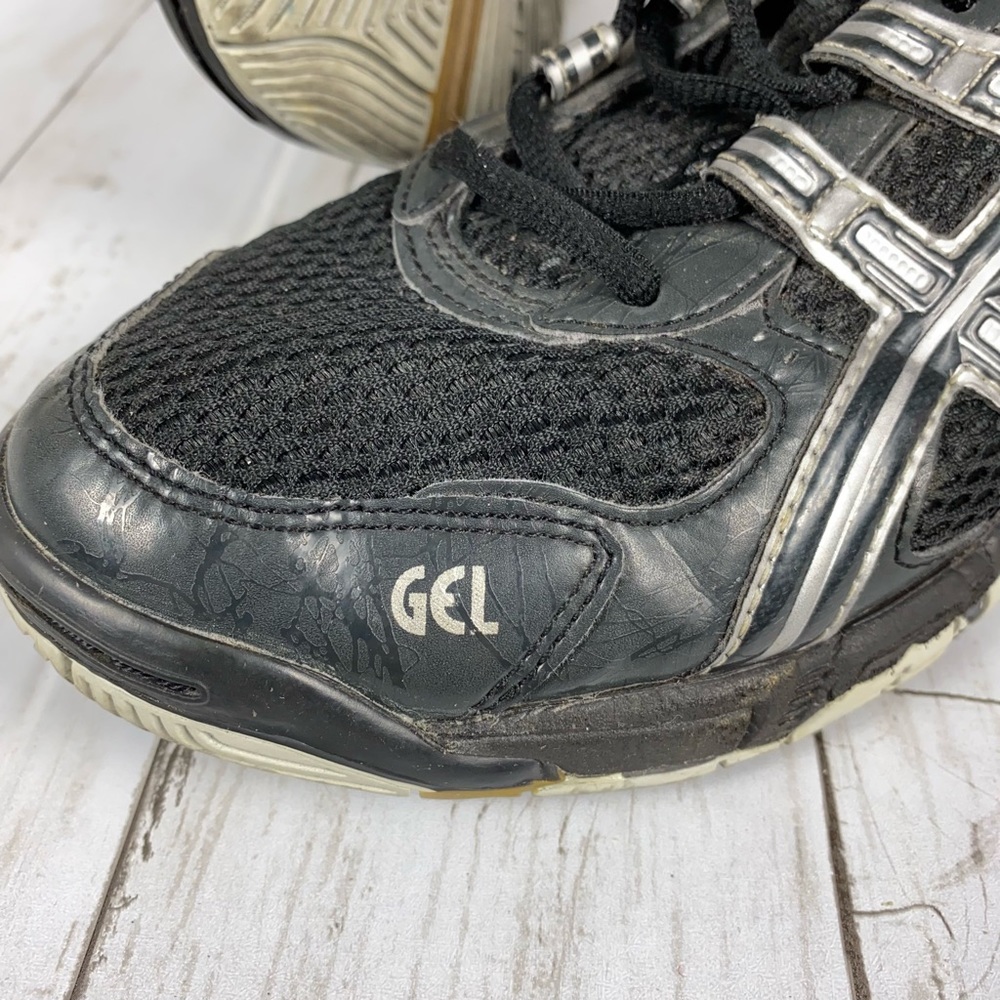 Asics Gel-Rocket Shoes Women’s Size 9.5 Athletic Running B053N Black Silver - Picture 9 of 12